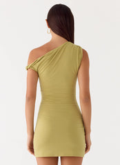 Zander Mini Dress - Olive Green