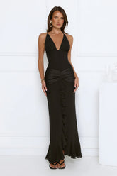 Radiant Evening Maxi Dress Black
