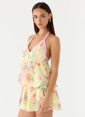 Read Your Mind Mini Dress - Lemon Sun