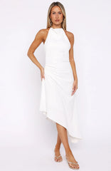 Robe Midi Halter Night Hustle Blanche
