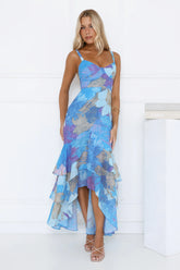 Robe longue Timeless Glow bleue