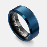 8mm Beveled Ring Set - Alpine Navy