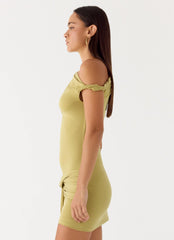 Zander Mini Dress - Olive Green