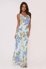 Petals Unfold Printed Maxi Dress