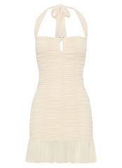 Toni Halter Mini Dress - Lemon