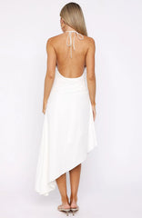 Robe Midi Halter Night Hustle Blanche
