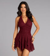 Robe Halter en Dentelle de Charme After Dark