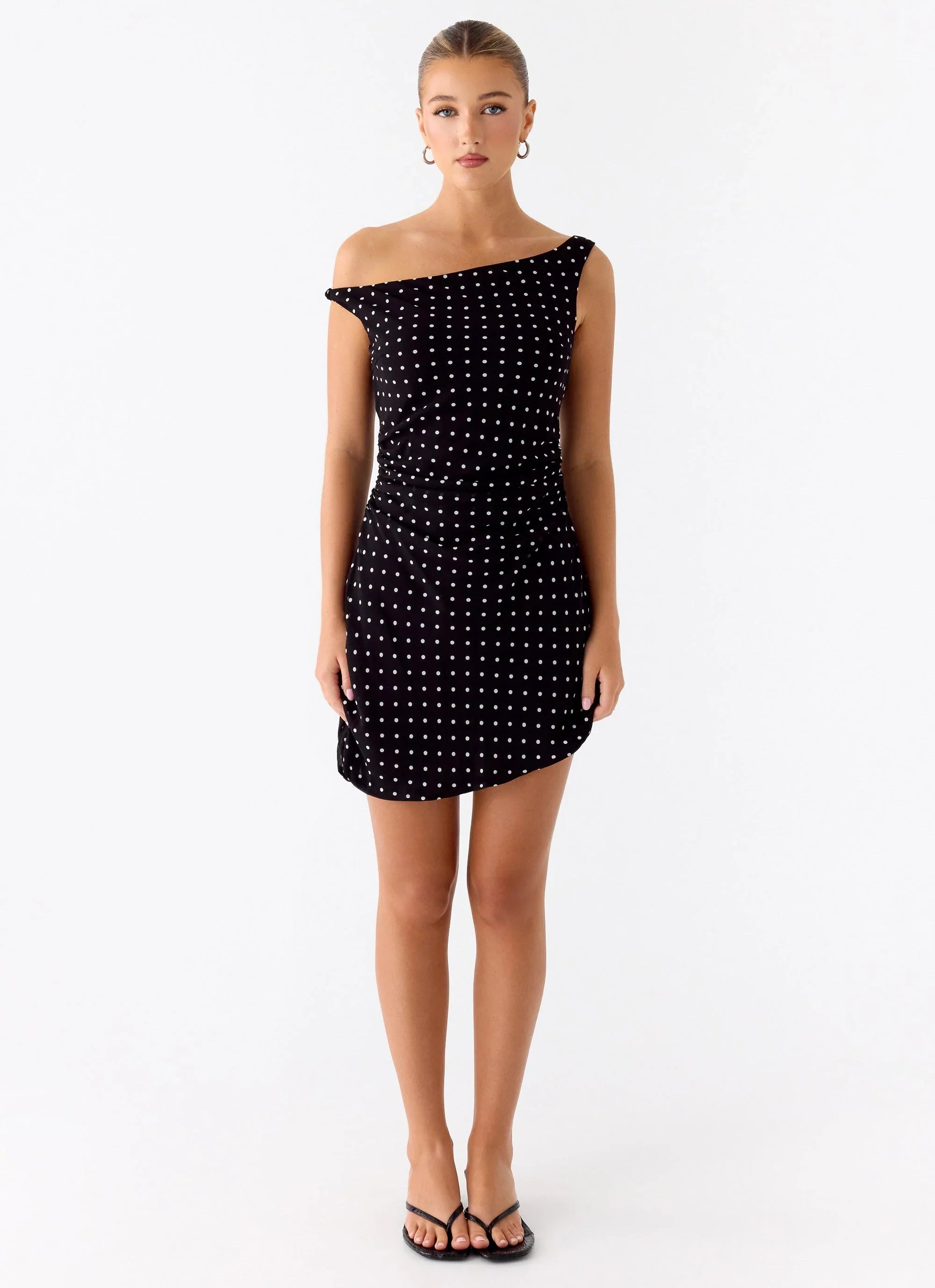 Delusional Mini Dress - Black Polka Dot