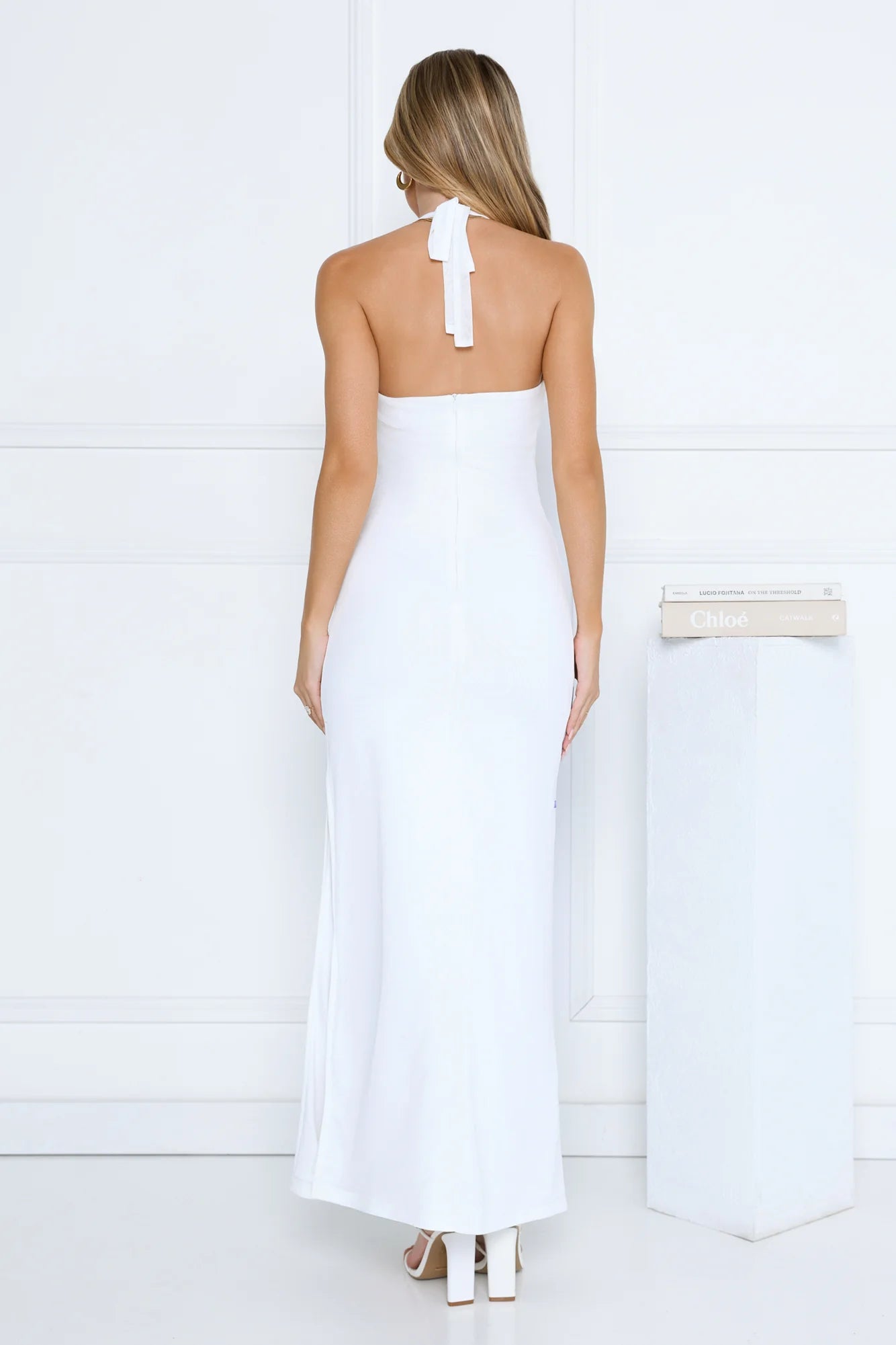 Robe longue Dear Dahlia blanche