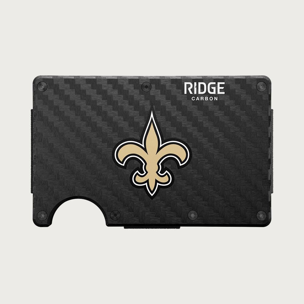Ridge Wallet - New Orleans Saints - Carbon Fiber 3k