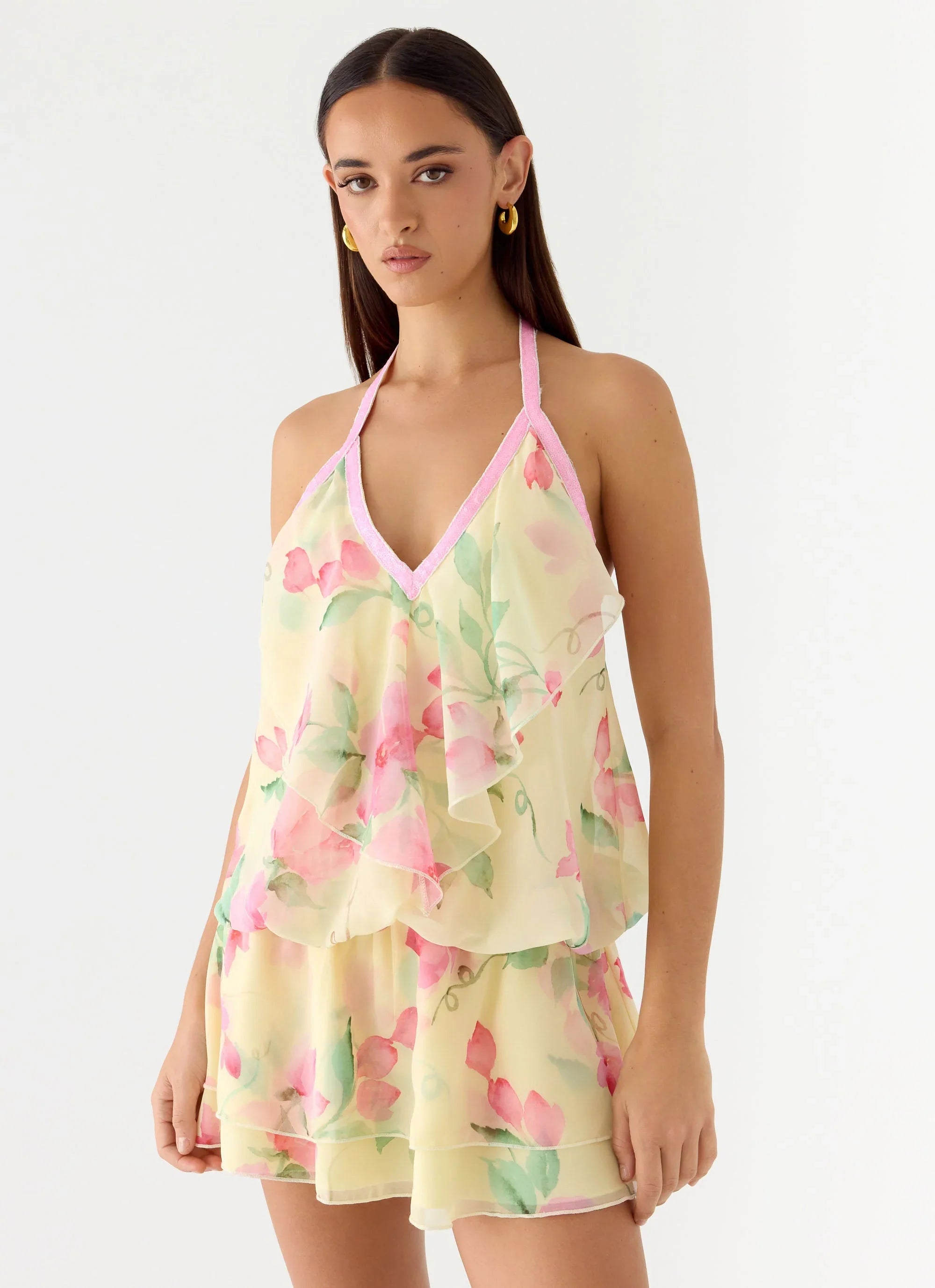 Read Your Mind Mini Dress - Lemon Sun