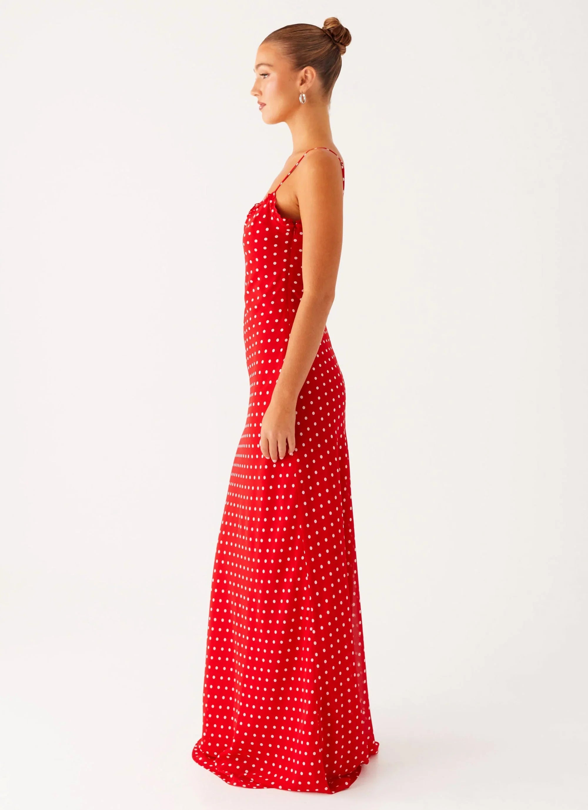 Maxi Pareo Dress - Red Polka Dot
