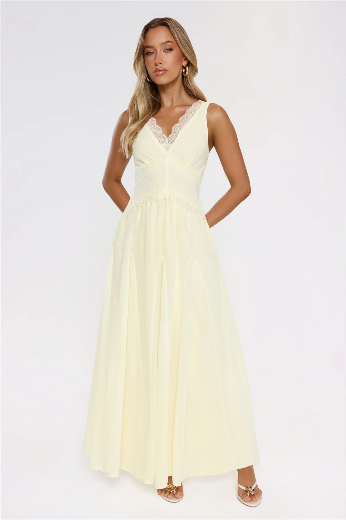 Robe longue Salted Glow jaune