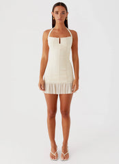 Toni Halter Mini Dress - Lemon