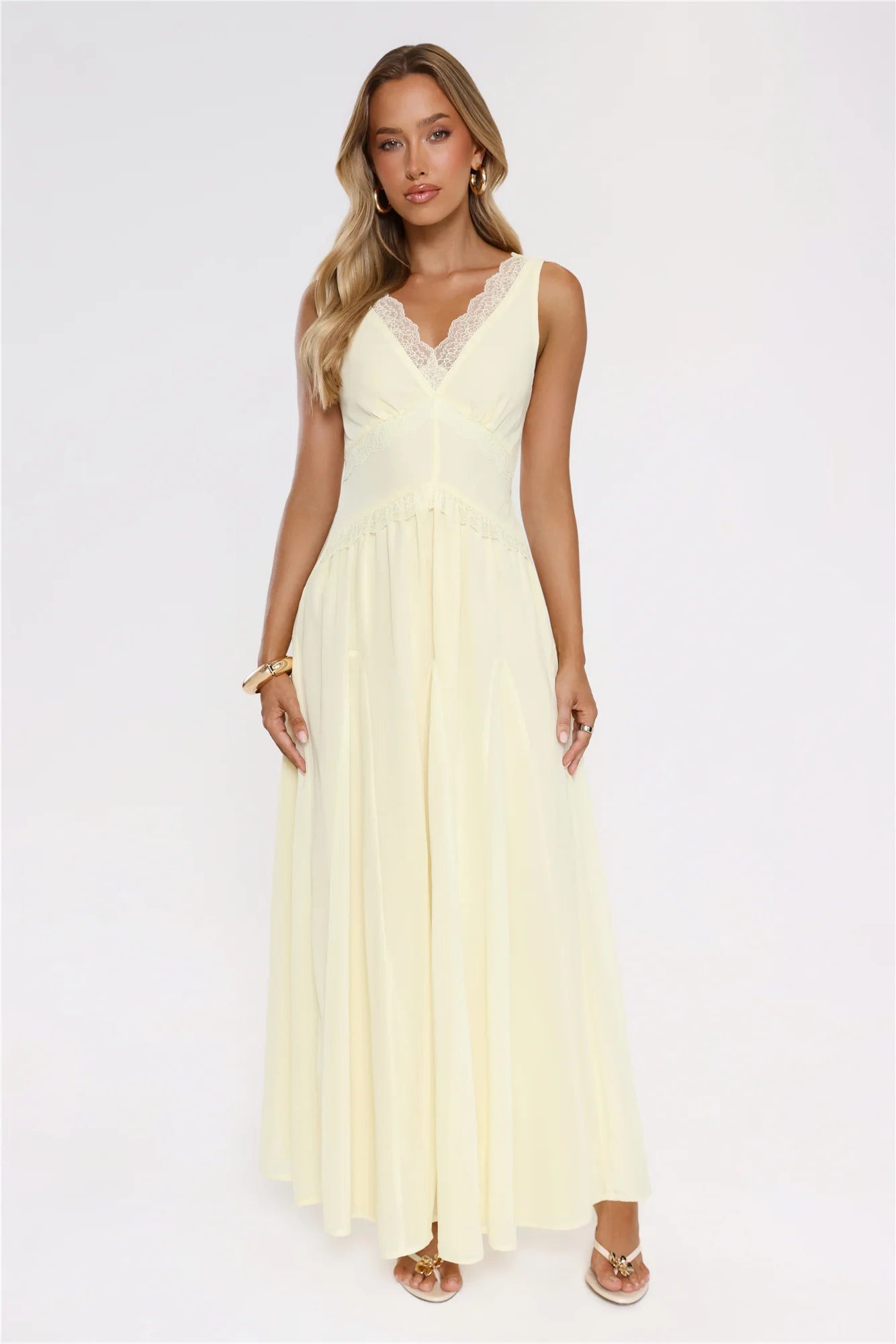Robe longue Salted Glow jaune