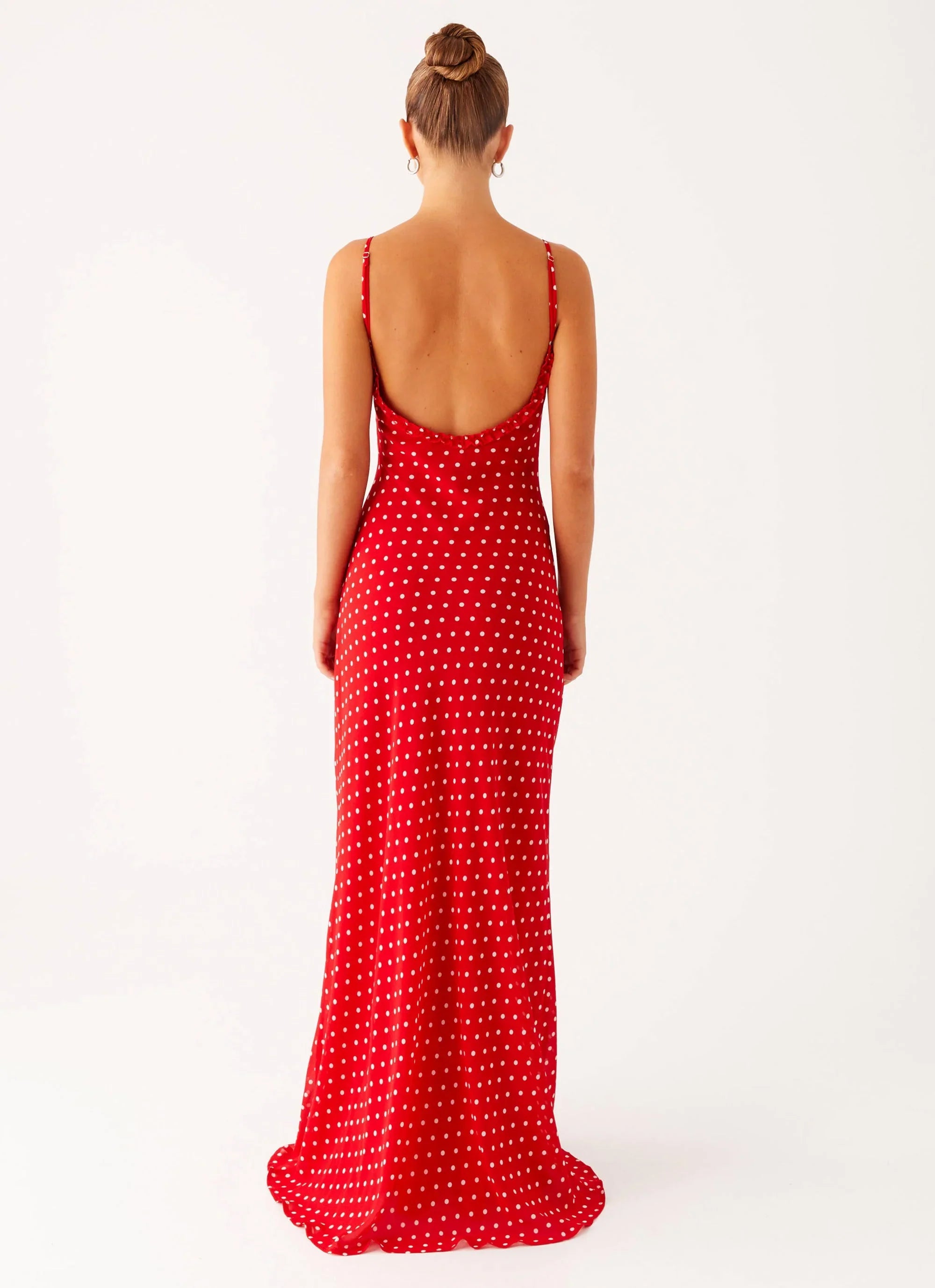 Maxi Pareo Dress - Red Polka Dot