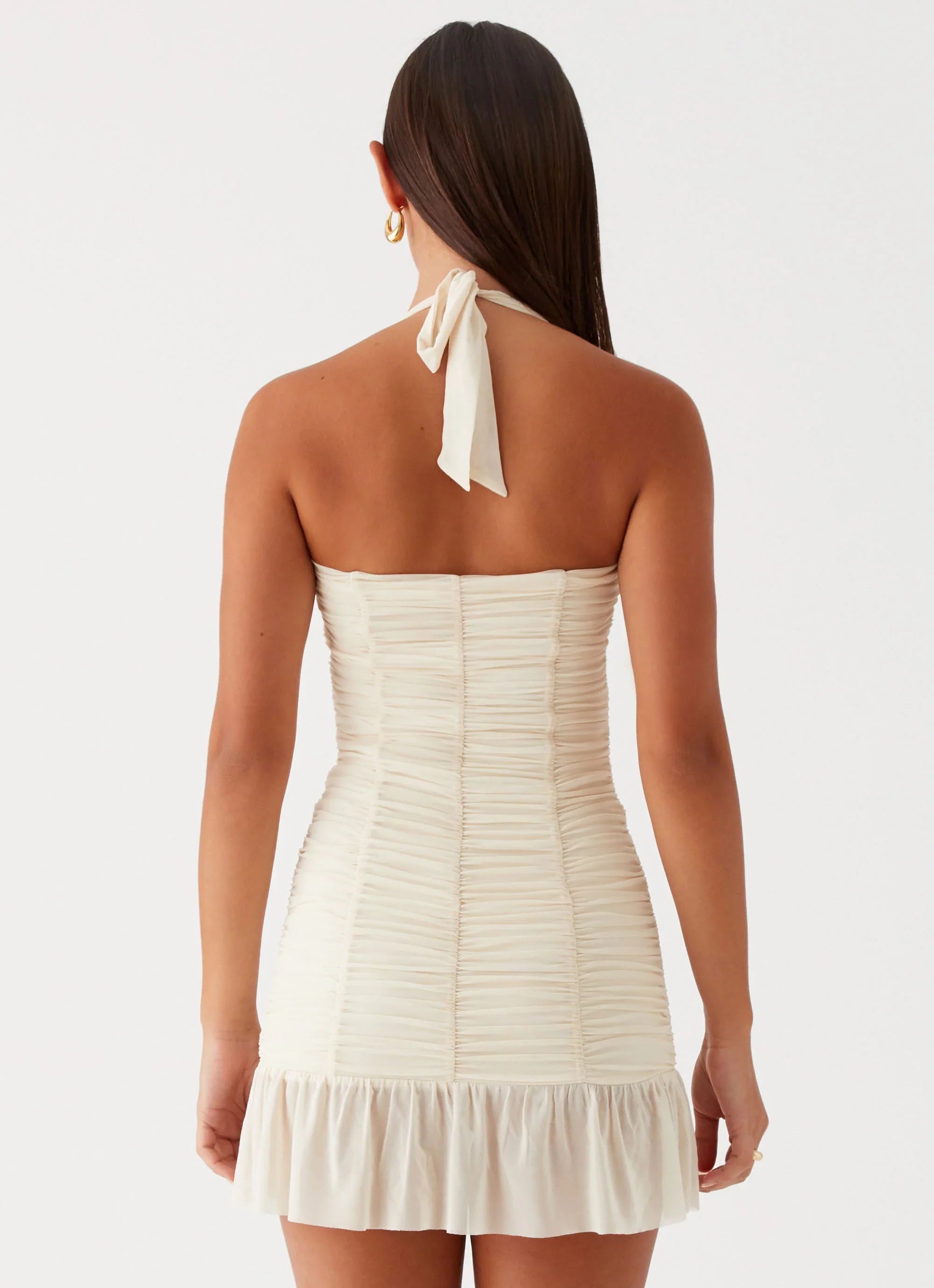 Toni Halter Mini Dress - Lemon