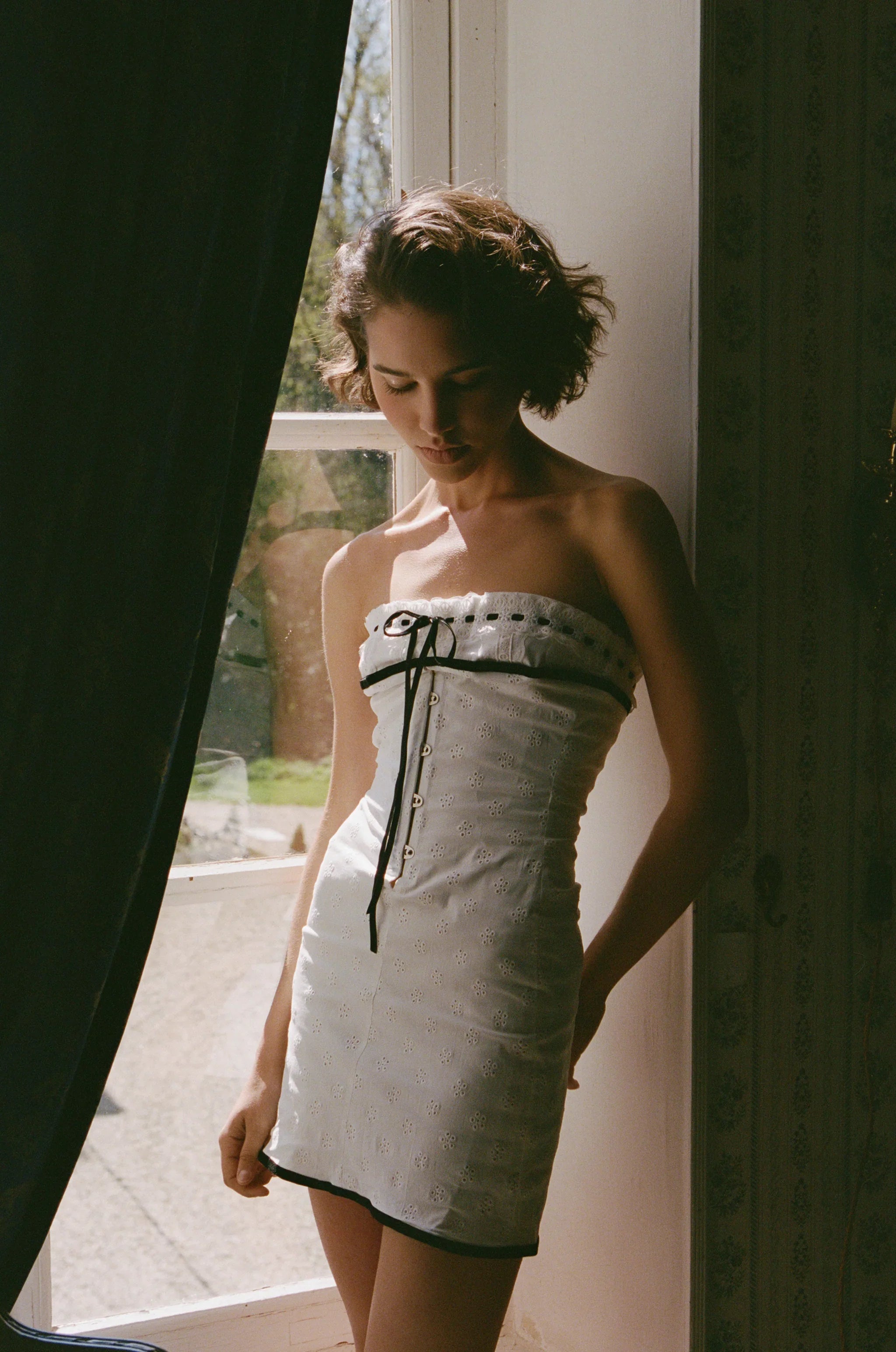Sabrin Dress | White Embroidery