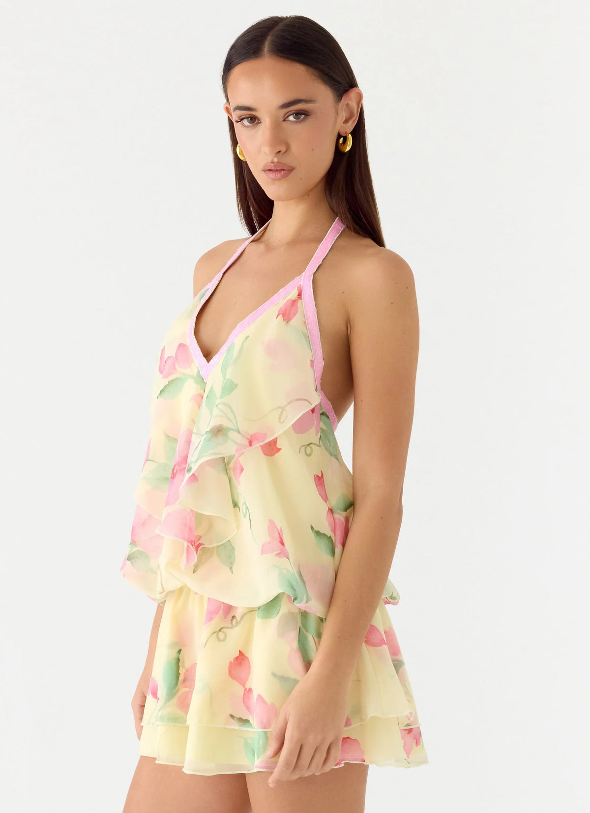 Read Your Mind Mini Dress - Lemon Sun