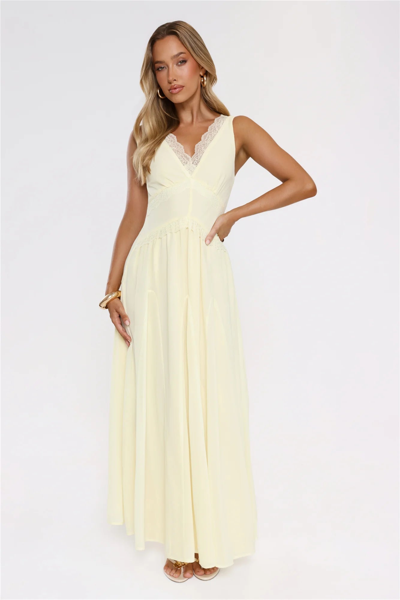 Robe longue Salted Glow jaune