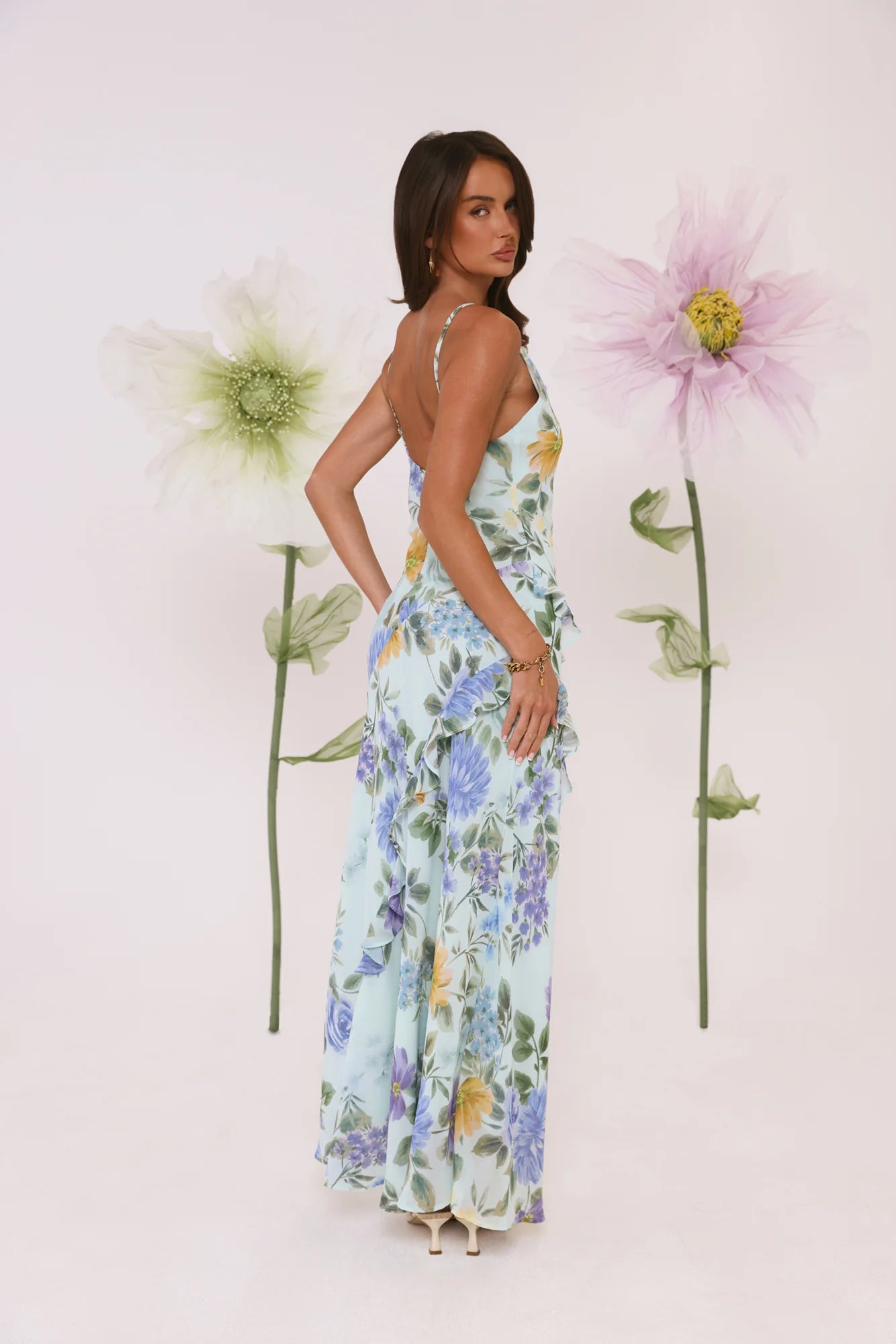 Petals Unfold Printed Maxi Dress