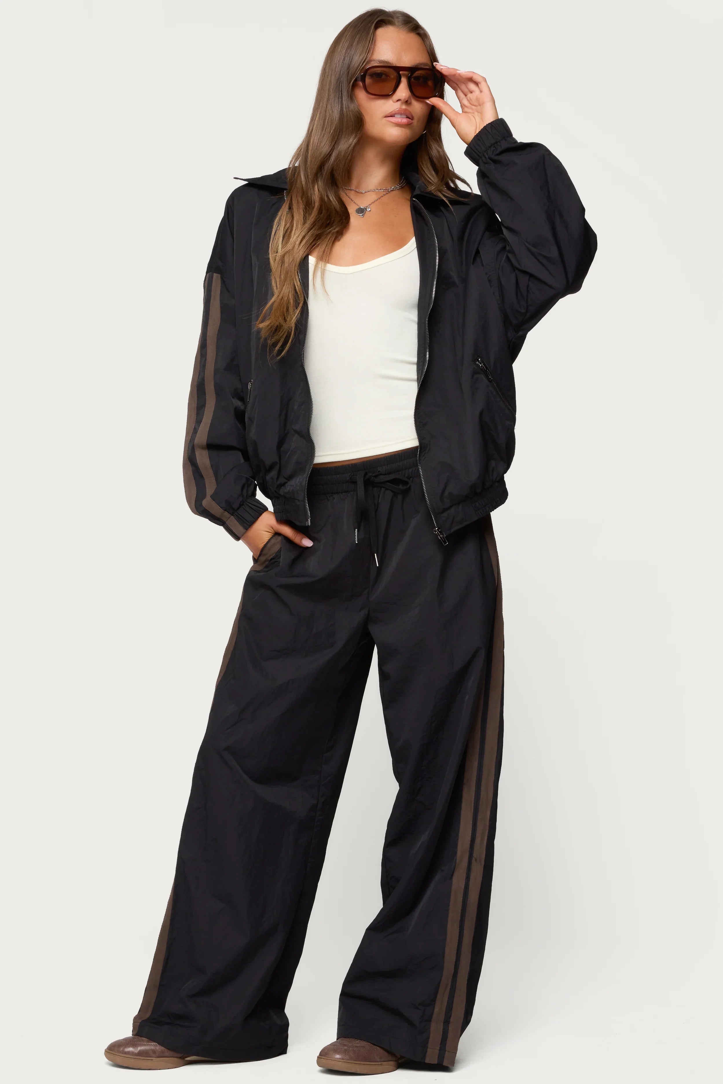 Kieran Striped Nylon Track Jacket