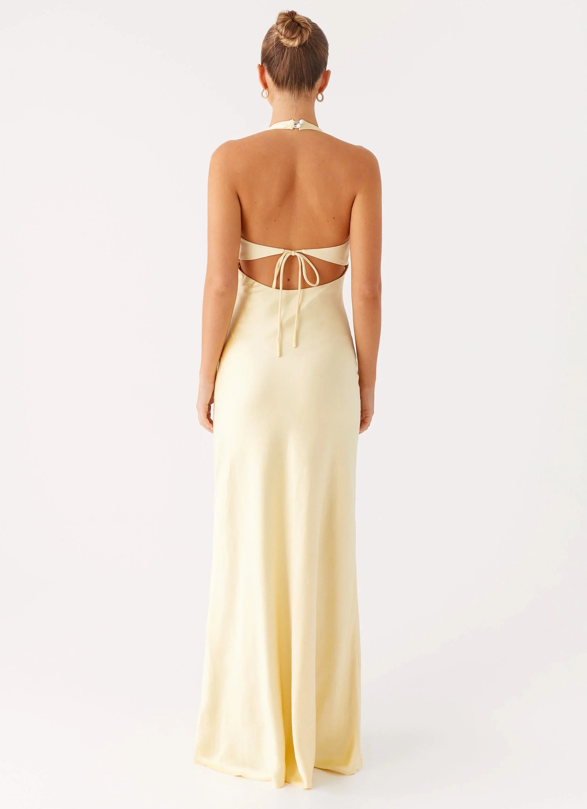 Amber Mesh Panel Maxi Dress - Yellow