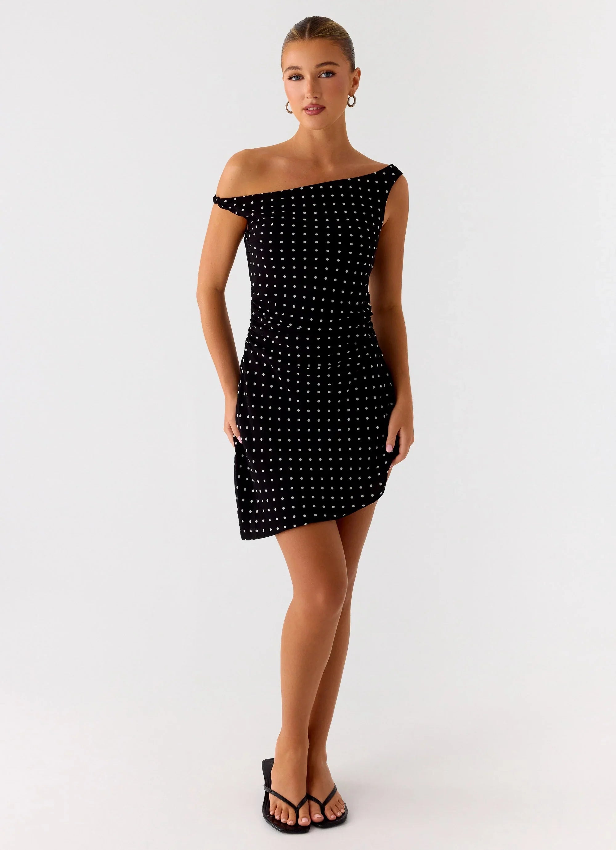 Delusional Mini Dress - Black Polka Dot
