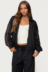 Kieran Striped Nylon Track Jacket