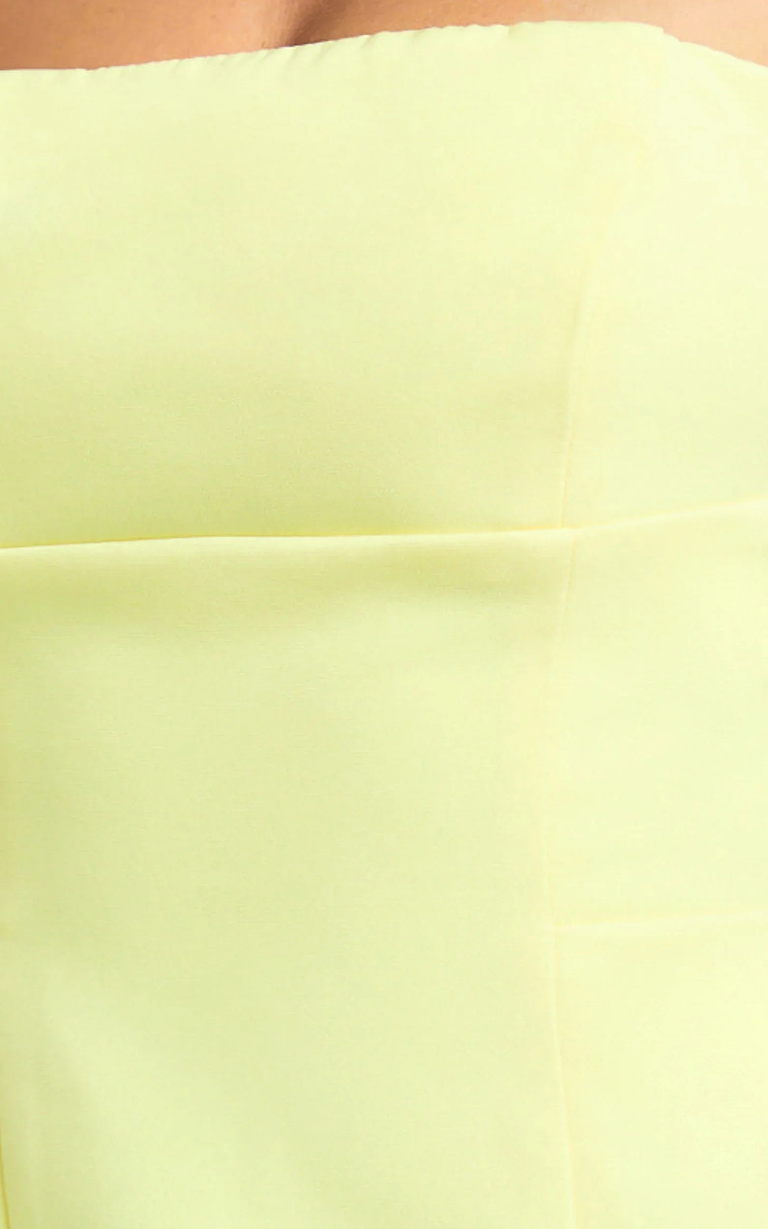 Catharine Mini Dress - Strapless A-Line Dress in Lemon