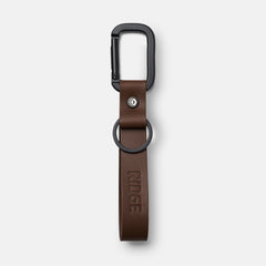 Ridge Keychain - Whiskey Dark Brown Leather