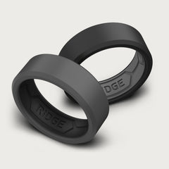 8mm Silicone Ring Set - Gunmetal