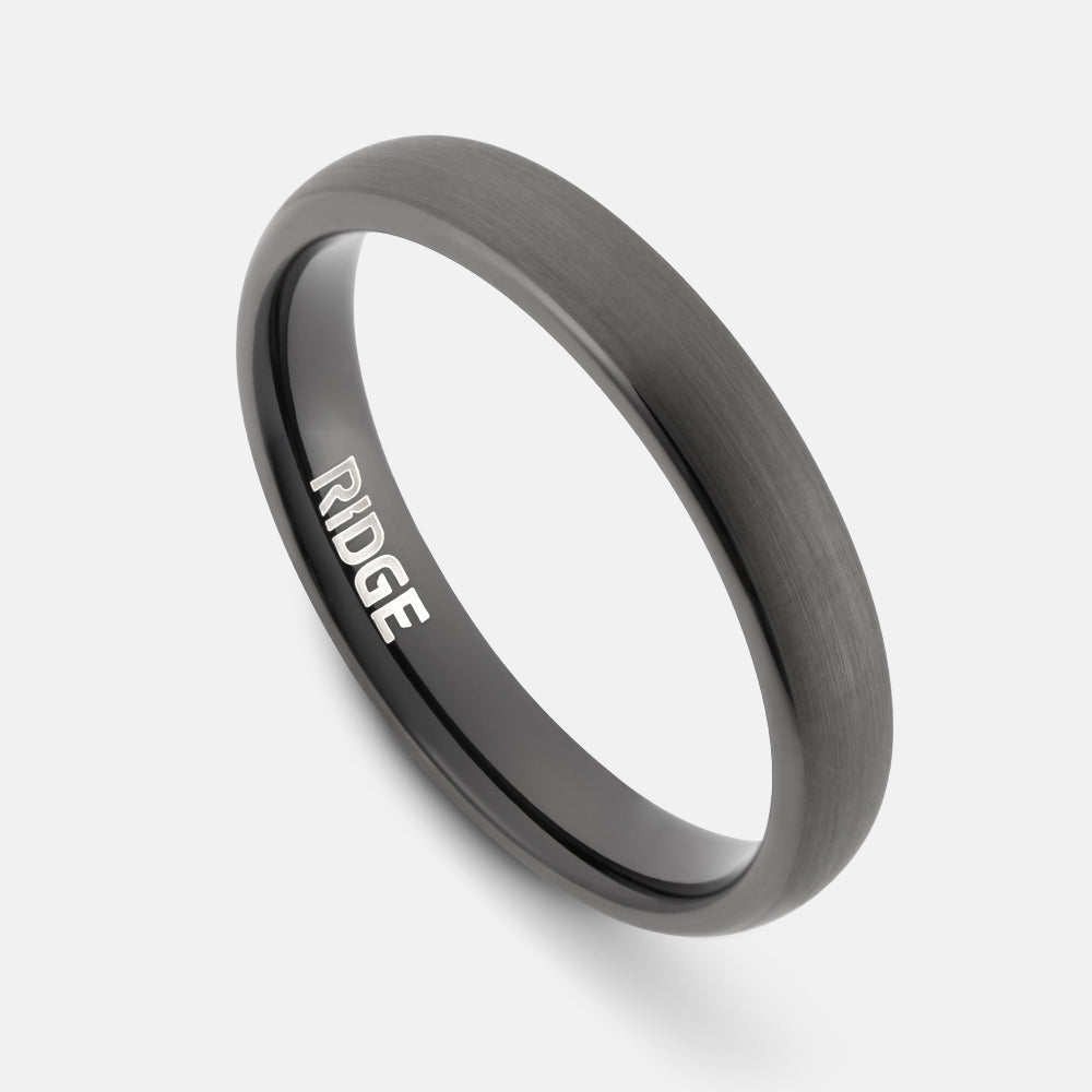 4mm Rounded Ring Set - Gunmetal