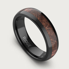6mm Rounded Ring Set - Mopane Wood