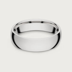 6mm Rounded Ring Set - Platinum - Tantalum Carbide