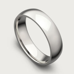 6mm Rounded Ring Set - Platinum - Tantalum Carbide