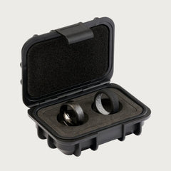8mm Beveled Ring Set - Carbon Fiber 3K