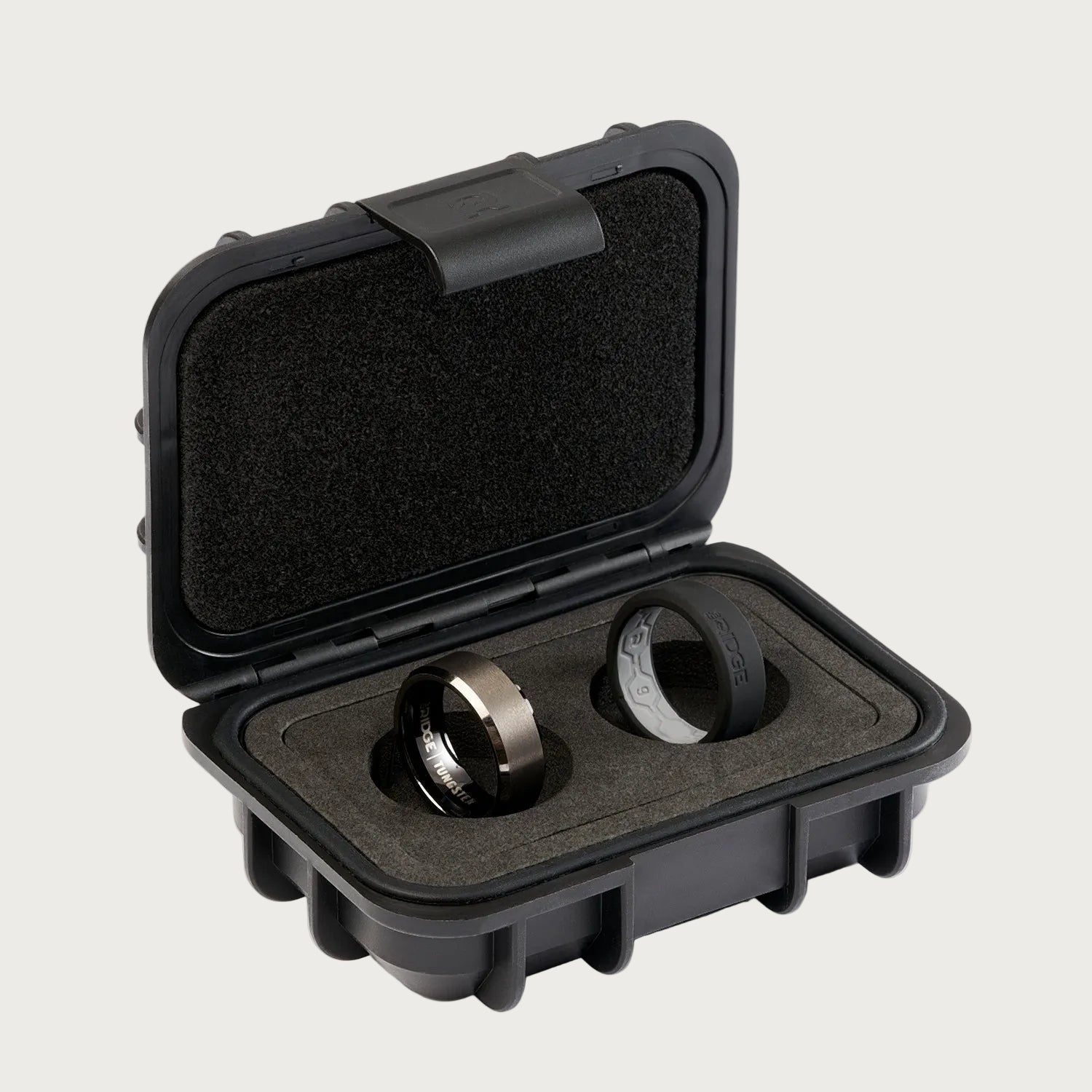 8mm Beveled Ring Set - Gunmetal