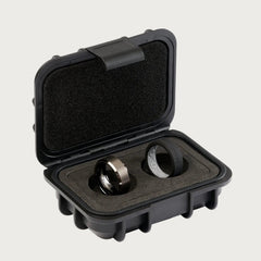 8mm Beveled Ring Set - Gunmetal