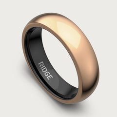 6mm Rounded Ring Set - 18K Rose Gold