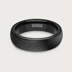 6mm Rounded Ring Set - Royal Black