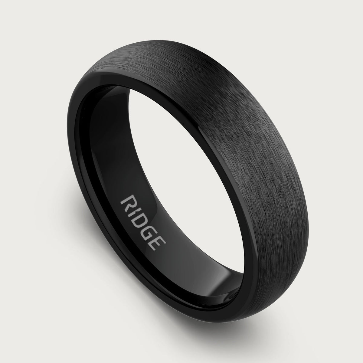 6mm Rounded Ring Set - Royal Black