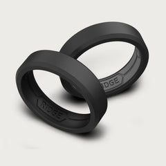 6mm Silicone Ring Set - Royal Black