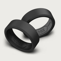 8mm Silicone Ring Set - Royal Black