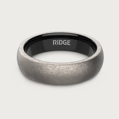 6mm Rounded Ring Set - Stonewashed Titanium