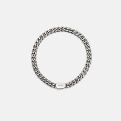 6mm Curb Bracelet - Titanium - Large