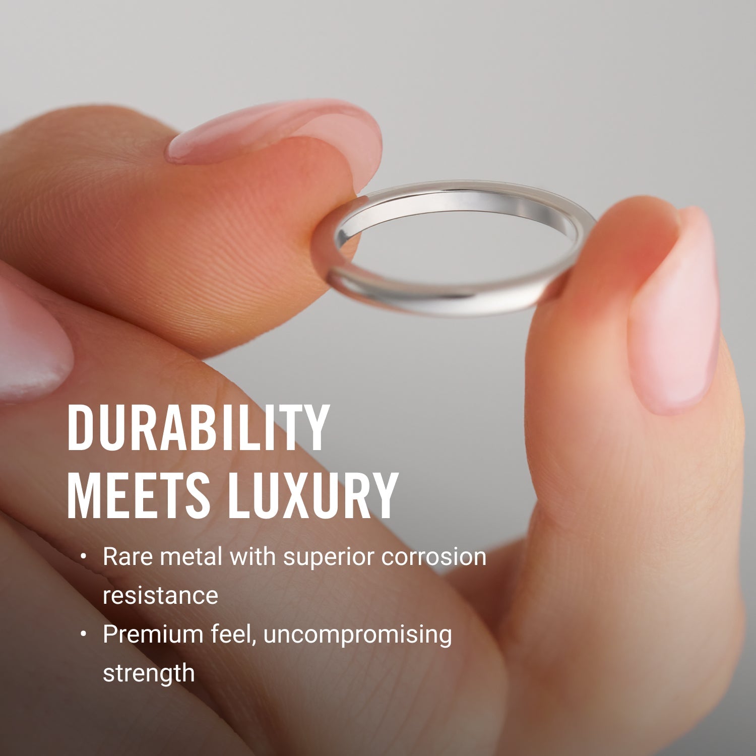 2mm Rounded Ring Set - 14K White Gold