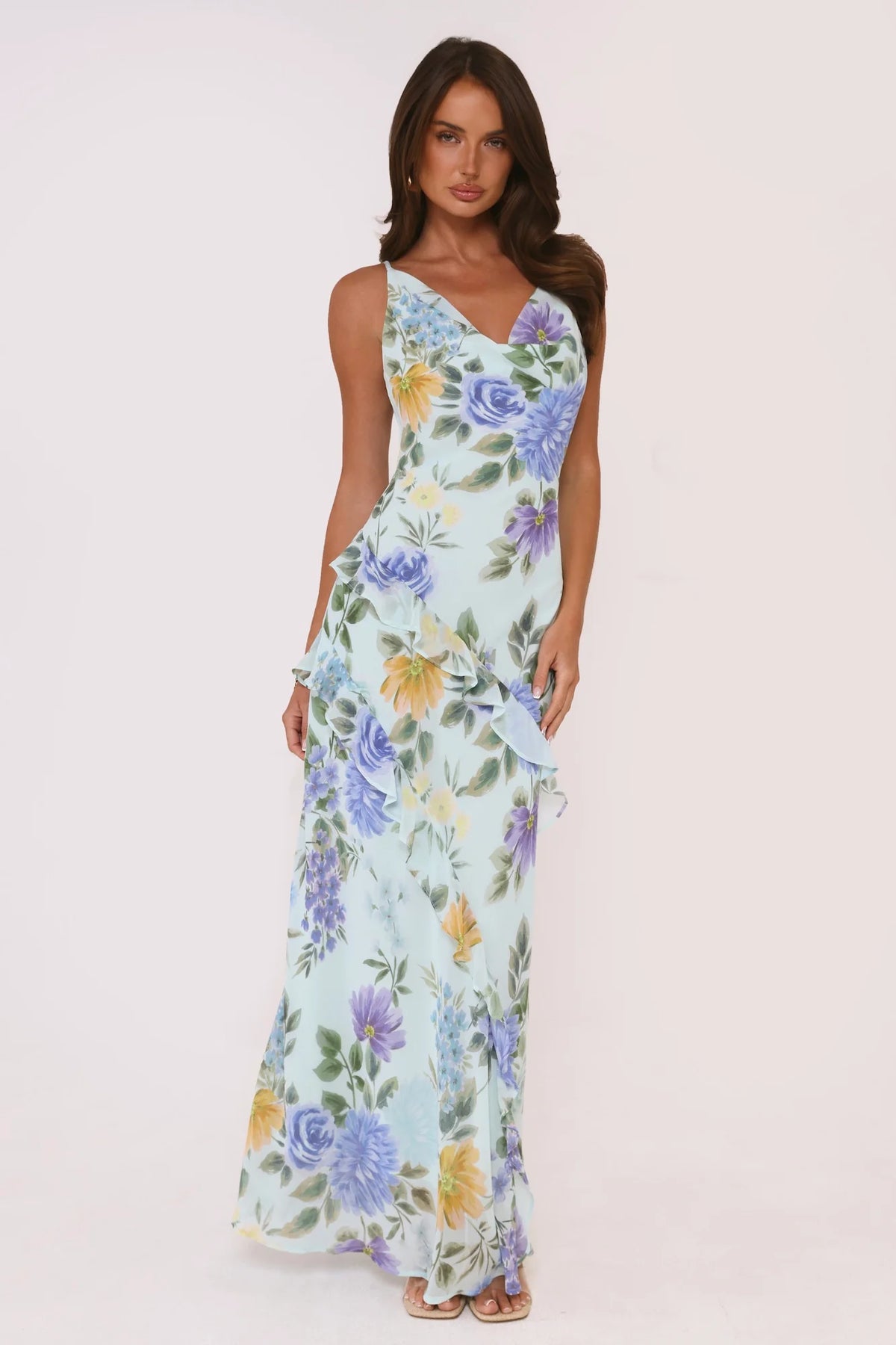 Petals Unfold Printed Maxi Dress