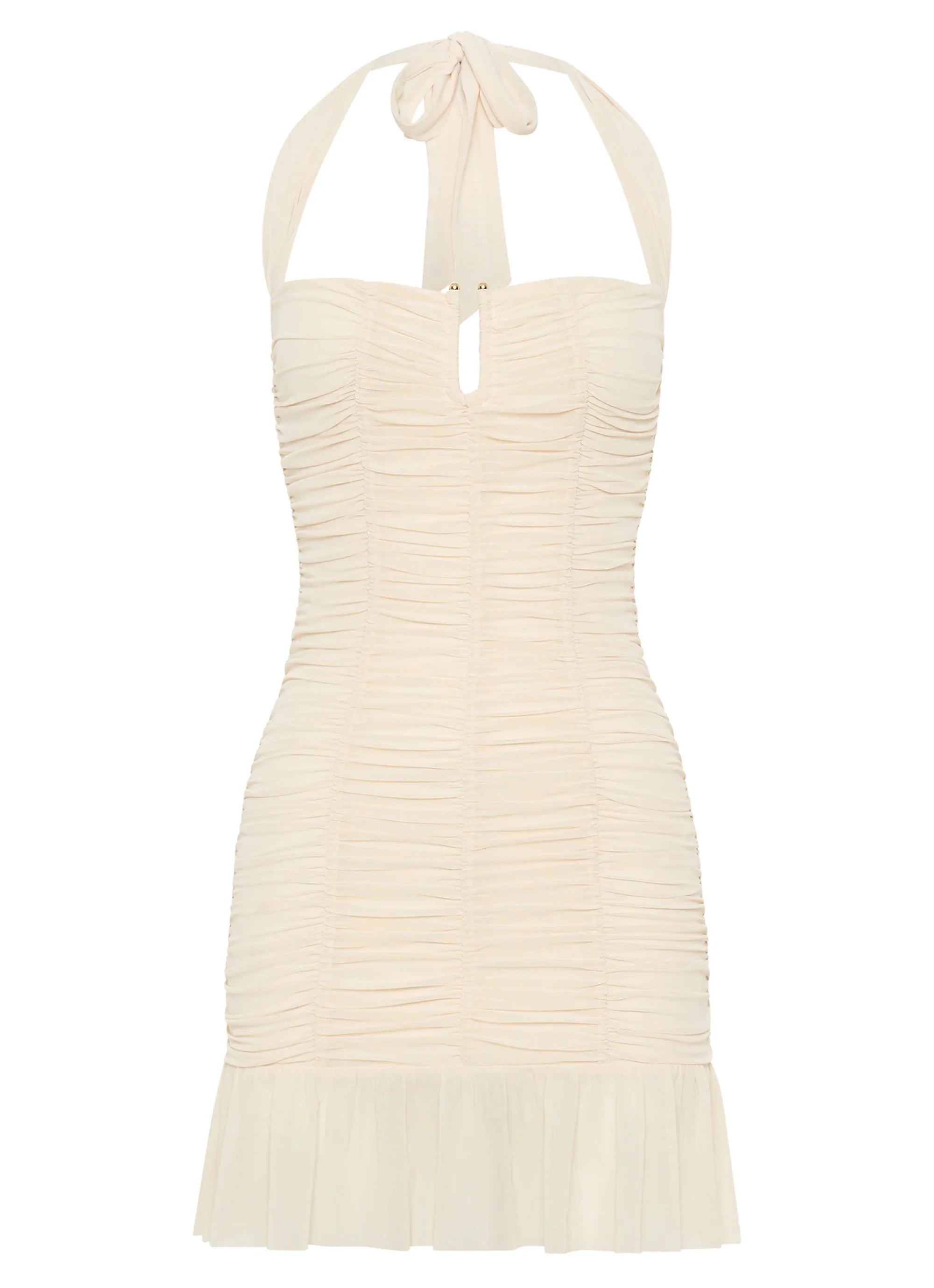 Toni Halter Mini Dress - Lemon
