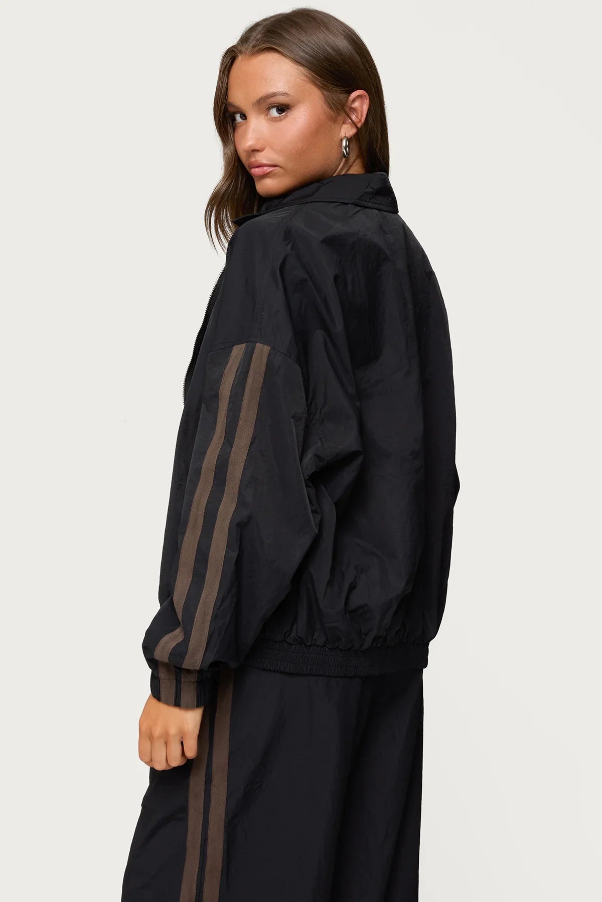 Kieran Striped Nylon Track Jacket
